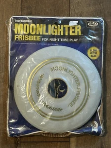 Giocattolo da notte vintage 1973 Wham O Moonlighter Frisbee Glow in Dark nuovo con scatola sigillato - Foto 1 di 1