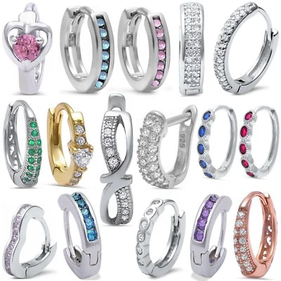 10-16mm Creolen  925 Silber Rose Gold Rotgold Ohrringe Damen Mädchen Ohrstecker - Bild 1 von 3