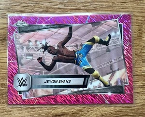 2025 Topps Chrome WWE Pink Shimmer Refractor Card - Je’von Evans - Bild 1 von 1