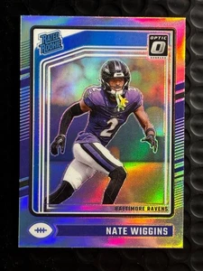 2024 Panini Optic - Rated Rookie Nate Wiggins #281 Holo Prizm (RC) Ravens - Picture 1 of 2