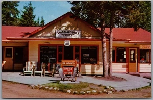 Postcard Waskesiu Lake Saskatchewan Manville's Office Store Restaurant Historic - Picture 1 of 2
