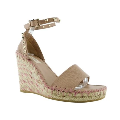 Nuevo VALENTINO Talla 7 Rockstud Alpargata Cuña Correa al Tobillo Sandalias Zapatos Eur 37 Foto 1 de 4