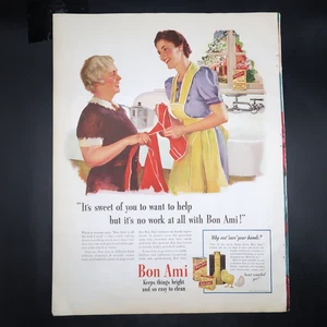 Bon Ami Reinigungspulver Werbung 1940 Original Vintage Reiniger Hausmacher - Bild 1 von 4