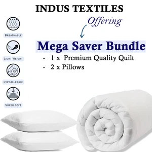 Hotel Quality Duvet Quilt Pillow Set Single Double King Super Size 4.5 - 15 TOG - Picture 1 of 5