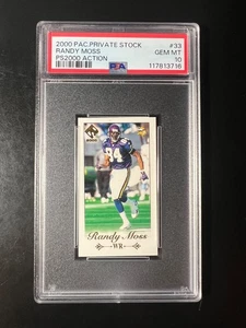2000 Private Stock PS2000 Action #33 Randy Moss PSA 10  POP 1  - Picture 1 of 2