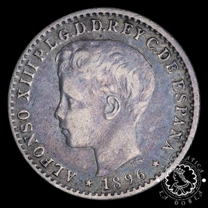 1896 - 10 CENTAVOS - Alfonso XIII - Puerto Rico - MBC- - Bild 1 von 2