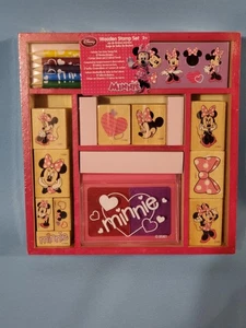 Juego de estampillas de madera de Minnie Mouse de Disney Store NUEVO PRECINTADO - Imagen 1 de 2