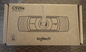 Logitech C920e HD 1080p Mic-Enabled Webcam Black NEW SEALED - Picture 1 of 5