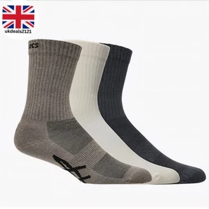 Asics Herren Crew Socken Gr. UK 11,5-13 EUR 47-49 Baumwollmischung 3er Pack Gym Laufen - Bild 1 von 12