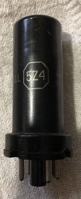 Pruebas de tubo de vacío Bell & Howell 5Z4 buenas ver fotos. Rectificador de onda completa. Foto 1 de 4