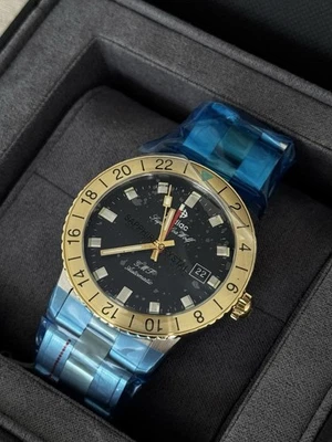 Ремешок двухцветный из нержавеющей стали Zodiac Super Sea Wolf GMT 40 мм черный циферблат... - Изображение 1 из 3