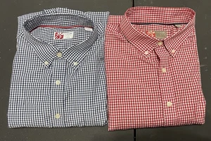 2 Camicia da lavoro uomo Chick-Fil-A rossa e blu con bottoni grande divisa a quadri - Foto 1 di 6