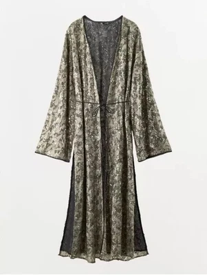 KIMONO Zara SEQUIN Y BORDADO CON CUENTAS Talla XS/S Foto 1 de 4