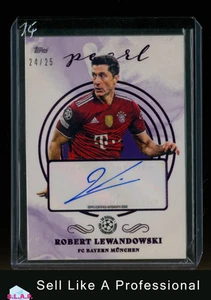 ROBERT LEWANDOWSKI TOPPS 24/25 2022 PEARL UCL FC BAYERN ENGLISH AUTOGRAPH - Bild 1 von 2
