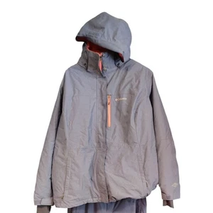 Columbia Women's 1X Omni-Heat Blue With Pink Zip-Up Winter Jacket - Picture 1 of 7