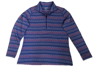 Top Woolrich para mujer con cremallera en cuarto talla L a rayas 100 % algodón Foto 1 de 4