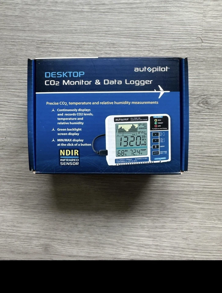Autopilot Desktop CO2 Monitor And Data Logger (brand New Open Box)  - Image 1 of 4