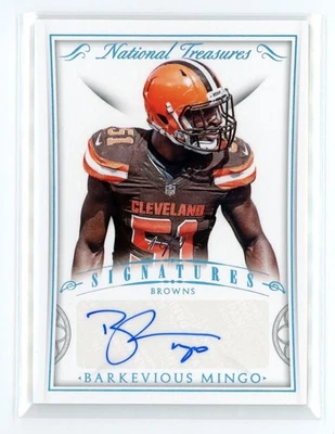 Barkevious Mingo 2015 National Treasures Signatures Platinum Auto 1/1 One Of One - Image 1 of 2