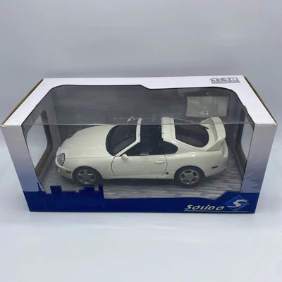 SOLIDO 1/18 DIECAST TOYOTA SUPRA MK4 WHITE 1993 #S1807602  REMOVEABLE ROOF  - Image 1 of 4