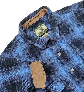Field & Stream Camicia di Flanella Shacket Uomo XL BLU Plaid Pesante COTONE - Foto 1 di 8