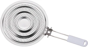 Heat Diffuser Reducer Flame Guard with Removable Handle, Stainless Steel - Picture 1 of 12