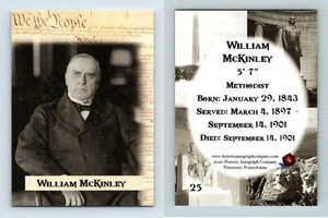 William McKinley #25 POTUS The First 36 Historic Autographs 2020 Trading Card - Picture 1 of 1