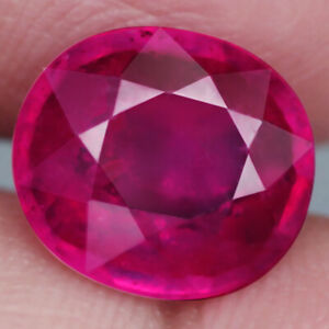 3.19Ct. Heated Natural Oval Top Red Pink Ruby Mozambique