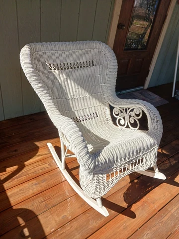 Antique Wicker Rocker Chair ~ Victorian ~ Cottage Cover