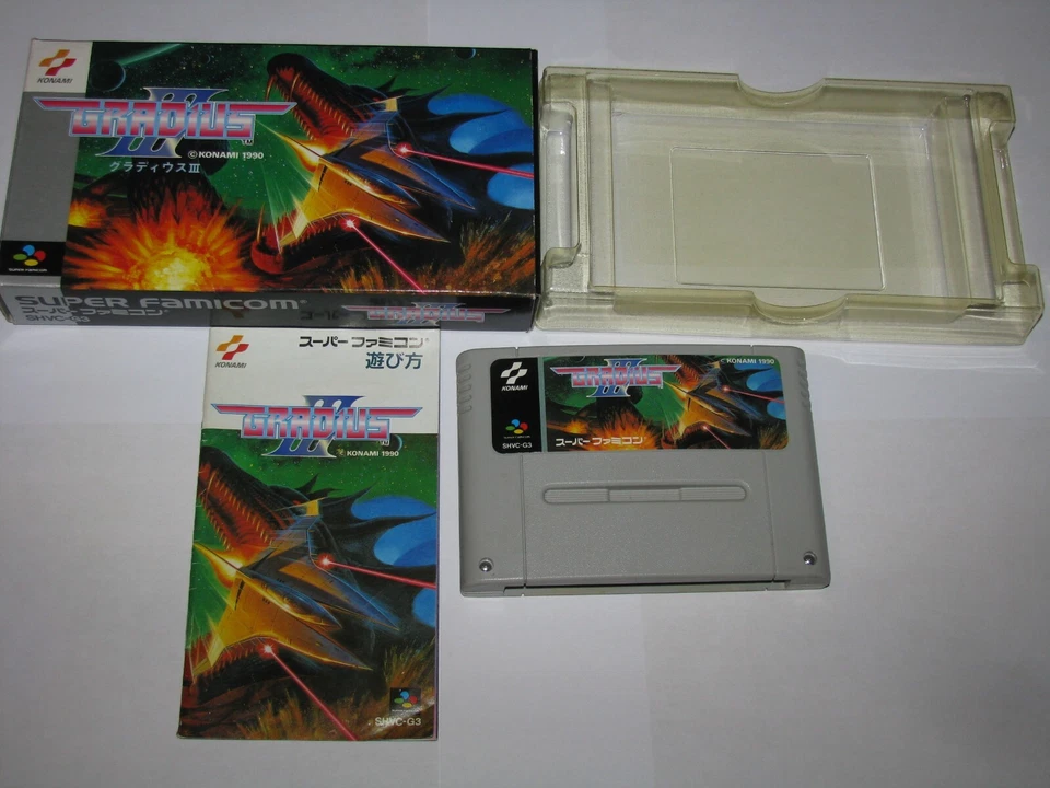 Gradius III 3 Super Famicom SFC Japan import boxed + manual US Seller - Image 1 of 4