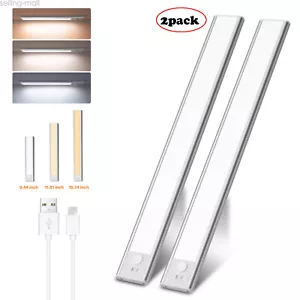 80/104/146 LED Under Cabinet Lighting Motion Sensor Stick-on Night Light Bar - Picture 1 of 15