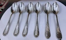 Vtg FRENCH FRANCE 21.5cm ROCOCO SILVER PLATE Dessert Serving Spoons Cutlery