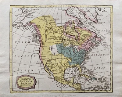 1806 Antique Map; North America by James Barlow - Image 1 of 2