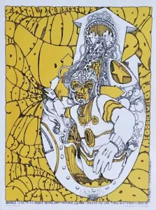 THE DOORS / GRATEFUL DEAD 1967 TOUR 2nd PRINTING CONCERT POSTER / JIM MORRISON - Picture 1 of 1