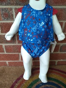 Great Wolf Lodge Sz 4 Patriotic Firework Star 2 pc Swim Set Swimsuit UPF50+ NWT - Picture 1 of 3