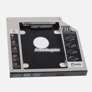 Second HDD Caddy SSD Adapter For HP EliteBook 8460w 8560w 8760w DVD Bay New - Picture 1 of 10