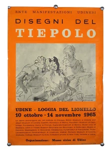 Ausstellungs Plakat Disegni Del Tiepolo 1965 G.Chiesa 60er Jahre Künstler Poster - Bild 1 von 2