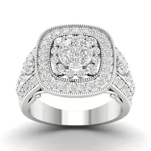 14K White Gold Diamond Engagement Wedding Ring Size 7 (1.5ct/SI2,H-I) - Picture 1 of 4