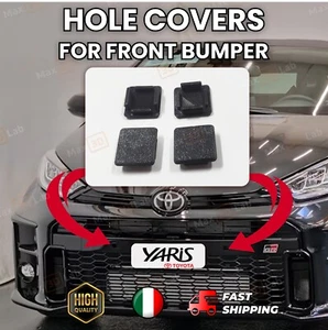 Black Bumper Number Plate Grill Hole Covers for 2021+ GR Yaris - Set of 4 pz - Afbeelding 1 van 14