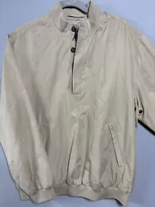 Bobby Jones Jacket Men’s M, Tan Gold Water Resistant Silk Pullover Windbreaker - Picture 1 of 13