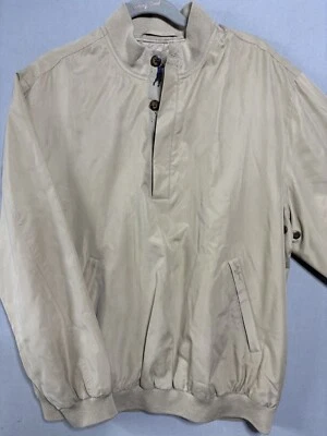 Bobby Jones куртка мужская M, желтовато-коричневый золотой водостойкий шелковый пуловер ветровка - Изображение 1 из 4