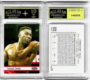 1993 Fax Pax World Of Sport Boxing Lennox Lewis Card  #11 Graded ASG 10 MINT  - Picture 1 of 1
