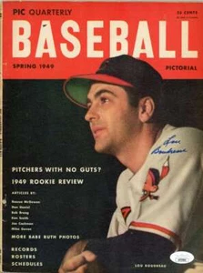 Lou Boudreau Indians Autographed 1949 Baseball Pictorial Magazine JSA Authentic - Picture 1 of 1