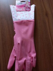 Cleaning Queen Kim Woodburn Pink Long Sleeve Household Washing Up Gloves Size M