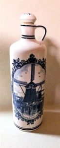 Blue Delft Pottery Decanter Holland Windmill Royal Coedewaagen Vintage 1980 - Picture 1 of 6