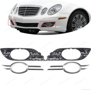 LR Front Fog Light Grille Molding Trim For Mercedes Benz W211 E E350/550 2007-08 - Imagen 1 de 6