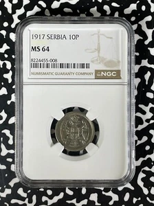 1917 Serbia 10 Para NGC MS64 Lot#G171 Choice UNC! - Picture 1 of 3