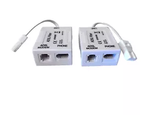 x2 ADSL/ADSL2+ Microfilter Internet Broadband Micro Filter Splitter L3 - Picture 1 of 2
