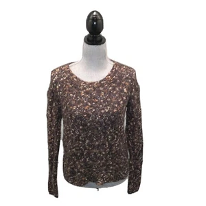 Women's Brown Flecked Sweater Size XS Brown Gray Taupe Hinge - Picture 1 of 6