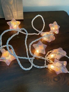 Disney Tinkerbell String Lights Set Vintage Star Shape Decor Plug in 9 ft - Picture 1 of 12