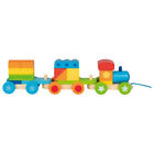 goki bunter Zug mit 15 Bausteinen schöne Farben für die Kleinen Eisenbahn Lok